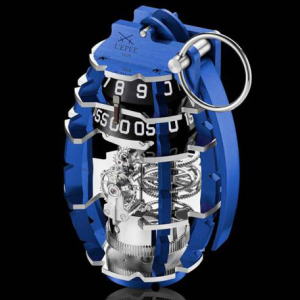 Эксклюзивные настольные часы "Grenade" синие